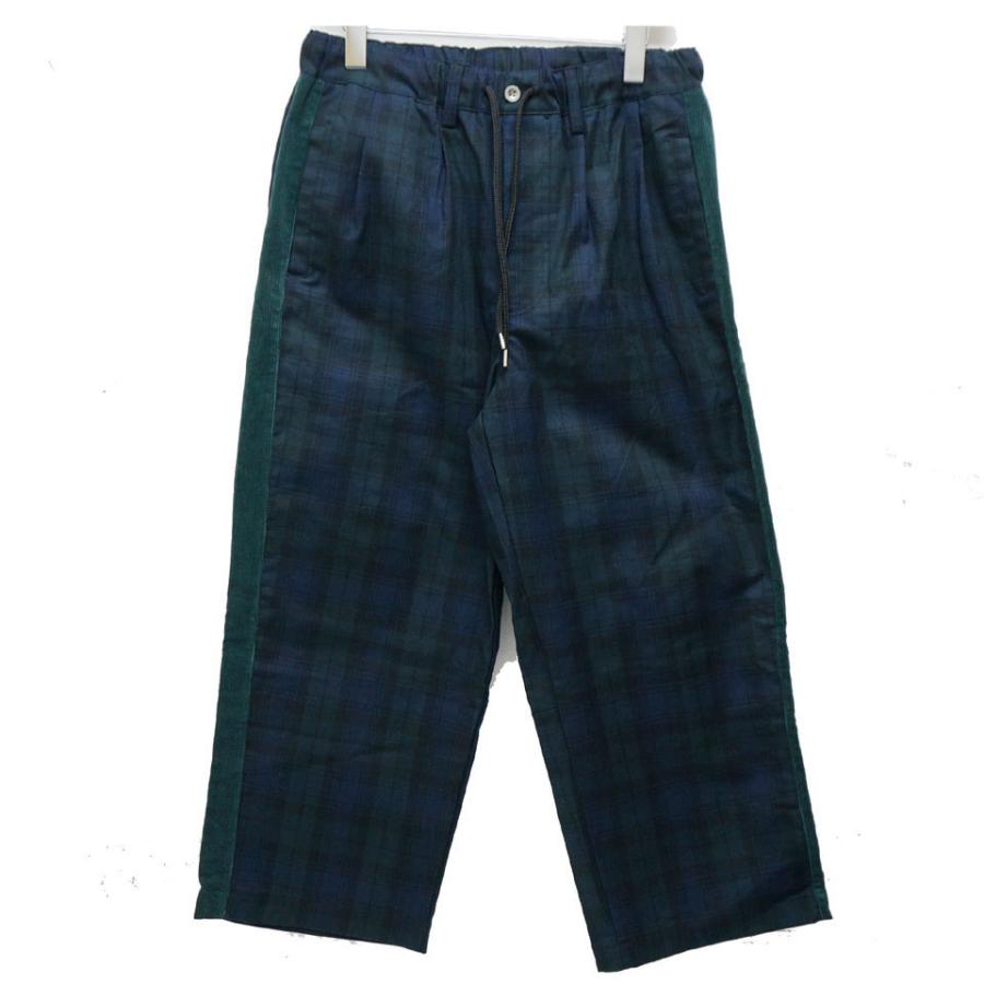 SALE セール インターブリード INTERBREED チェックパンツ SIDE LINED PLAID TROUSER イージーパンツ 9分丈 ブラックウォッチ BLACK WATCH｜mr-vibes｜07