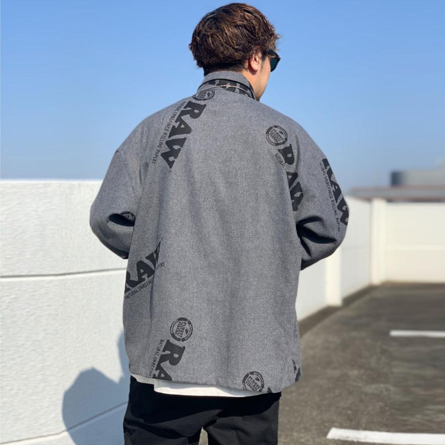 INTERBREED（インターブリード） 全2色 × RAW 長袖シャツ LOGO TEXTILE