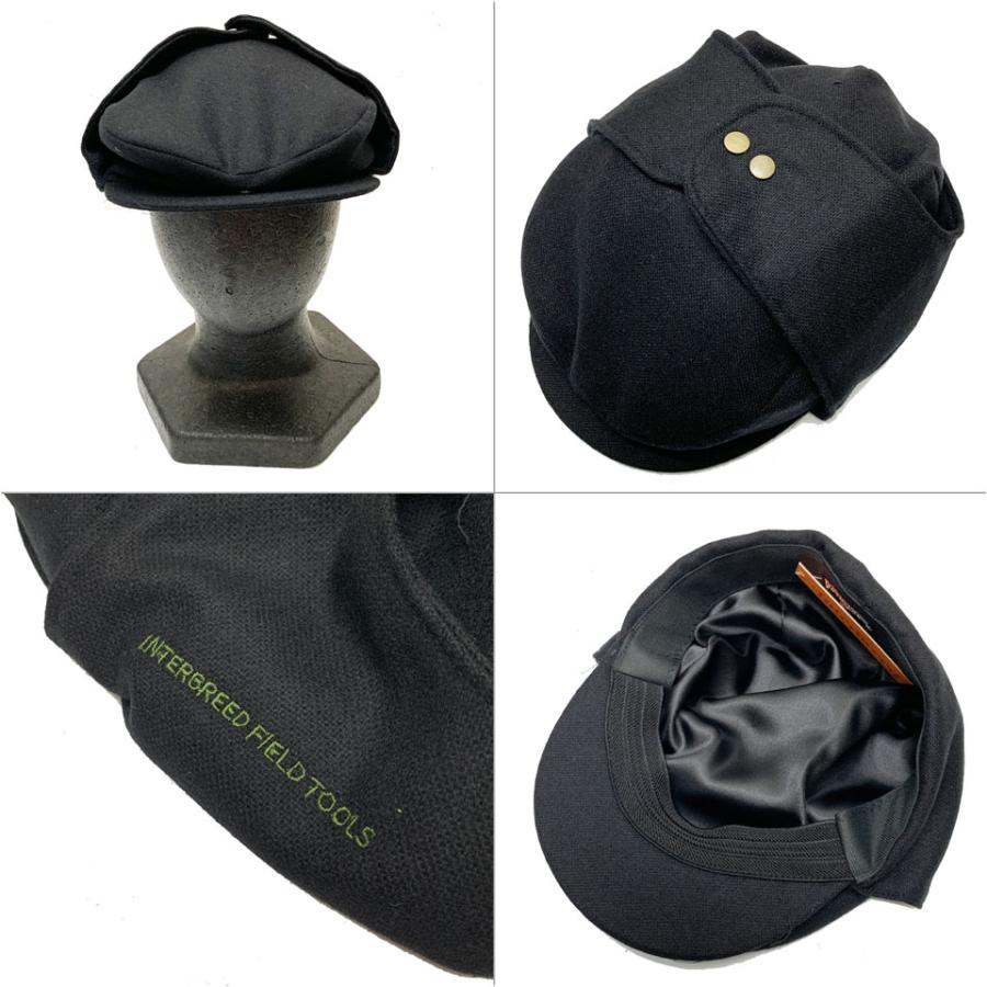 全2色 インターブリード INTERBREED ハンチング DOG EAR WOOL HUNTING CAP ドッグイヤー 帽子 ウール ブラック ネイビー BLACK NAVY 黒 紺｜mr-vibes｜06