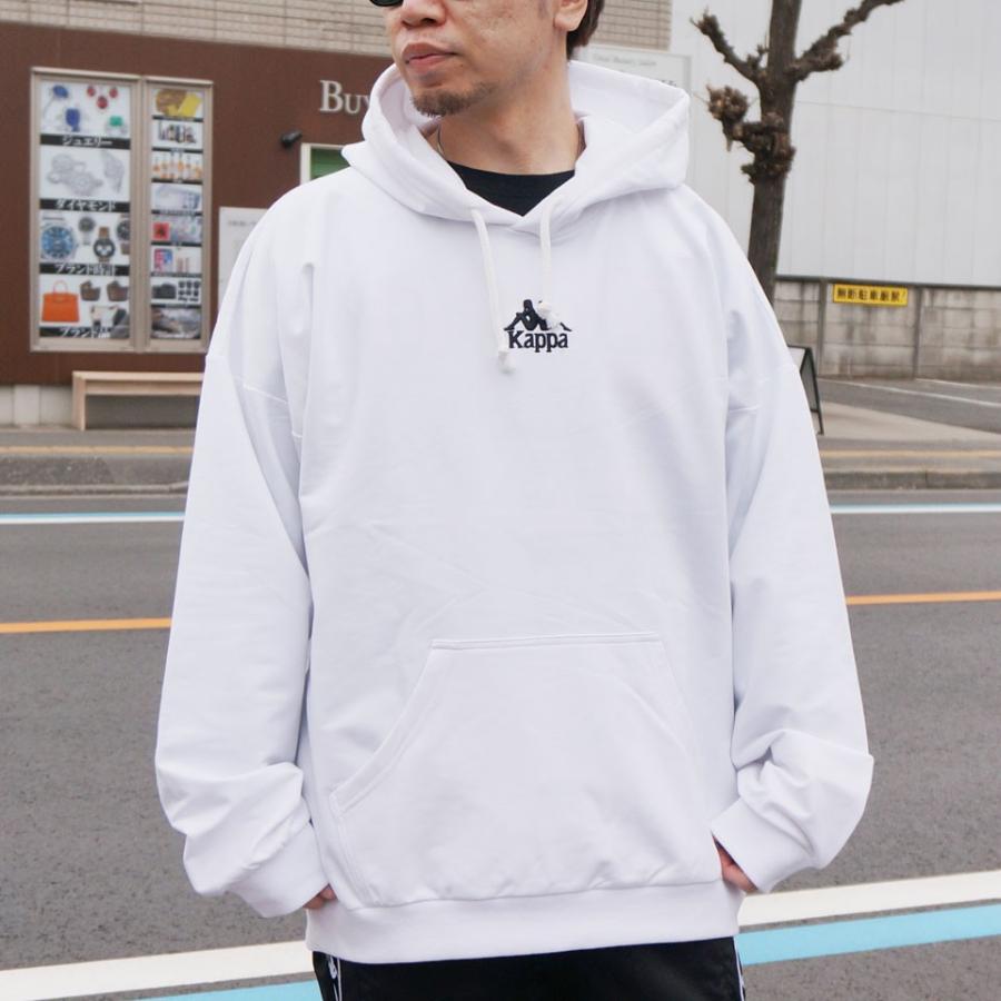 Kappa KAPPA カッパ パーカー BIG SILHOUETTE HOODIE ブラック