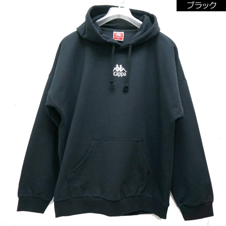 Kappa（カッパ） パーカー BIG SILHOUETTE HOODIE ブラック 黒 BLACK