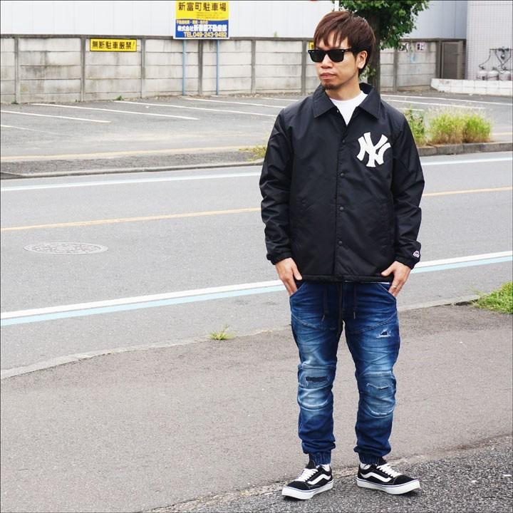 MAJESTIC マジェスティック コーチジャケット BOA COACH JACKET NEW YORK YANKEES ニューヨーク ヤンキース  ブラック 黒 BLACK ボア付き