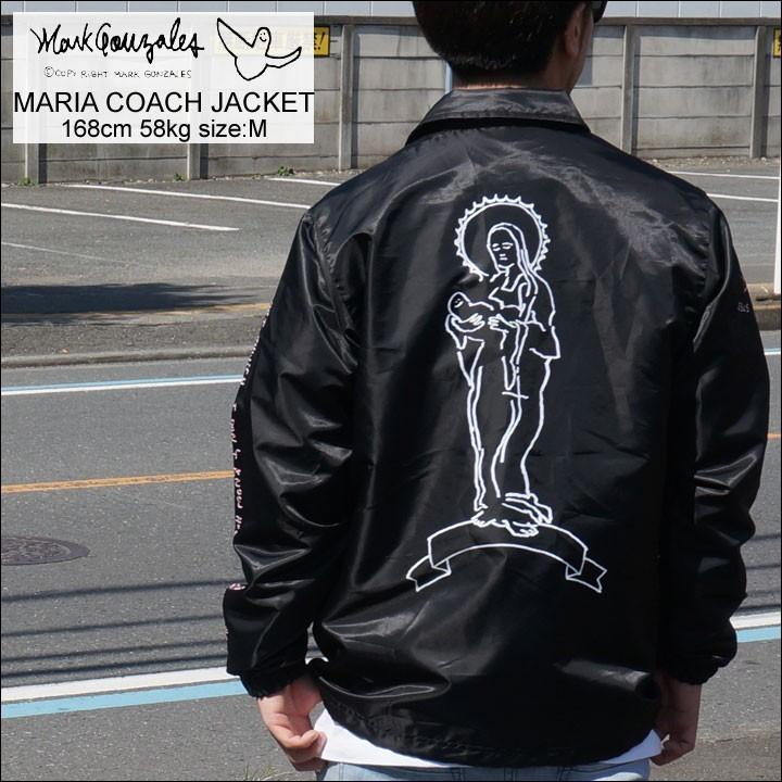 MARK GONZALES マークゴンザレス コーチジャケット MARIA COACH JACKET ブラック 黒 BLACK : mgblk  : Mr vibes   通販   Yahoo!ショッピング