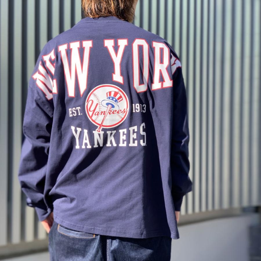 MLB 全3色 メジャーリーグベースボール ロンT BACK LOGO LS Tee