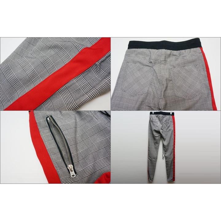 MNML ミニマル チェックパンツ ラインパンツ GRANDPA TRACK PANTS