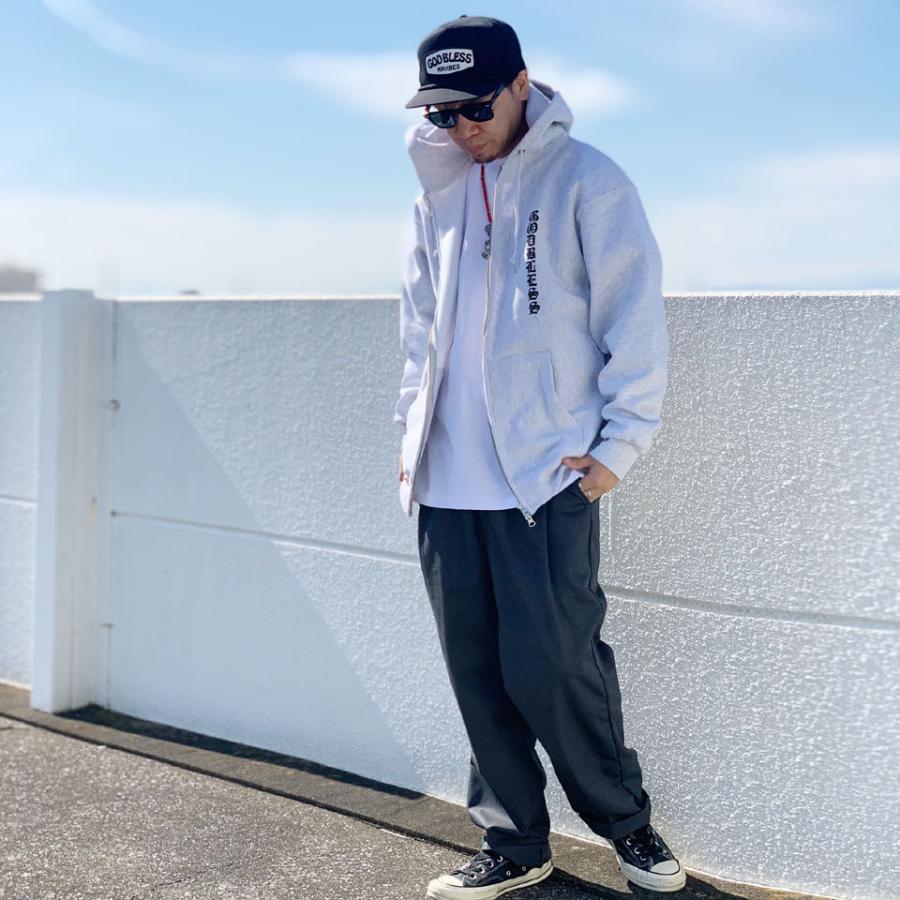MRV by Mr.vibes ジップパーカー フーディー GOD BLESS ZIP HOODIE