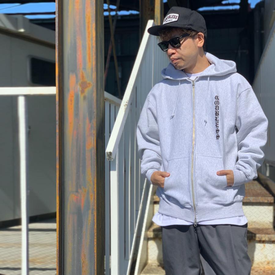 MRV by Mr.vibes ジップパーカー フーディー GOD BLESS ZIP HOODIE