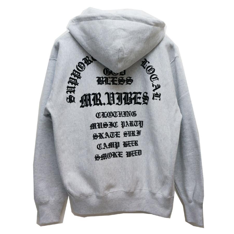 MRV by Mr.vibes ジップパーカー フーディー GOD BLESS ZIP