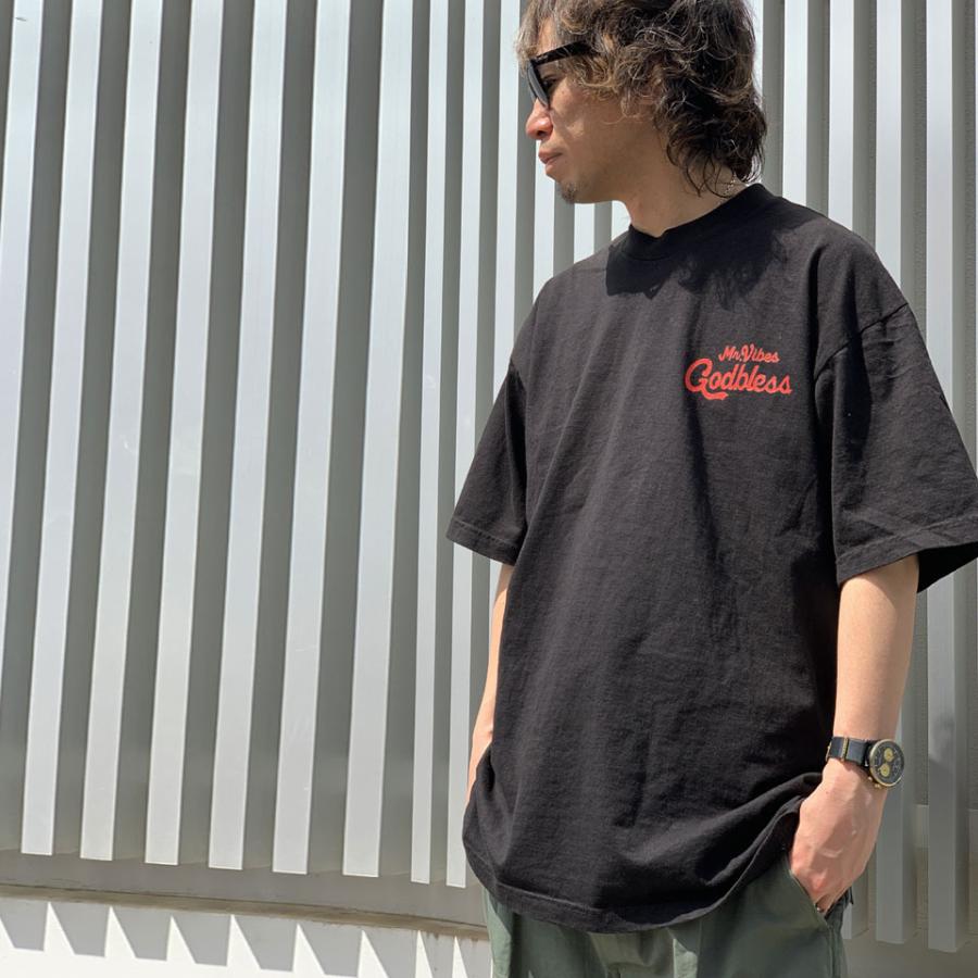 MRV by Mr.vibes Tシャツ CARDINALIS GOD BLESS S/S Tee  半袖 オリジナル ブラック/レッド 黒 BLACK/RED｜mr-vibes｜03