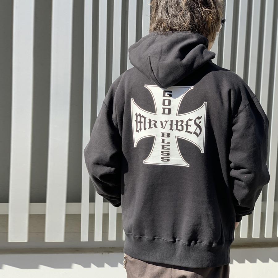 MRV by Mr.vibes パーカー フーディー IRON CROSS P/O HOODIE