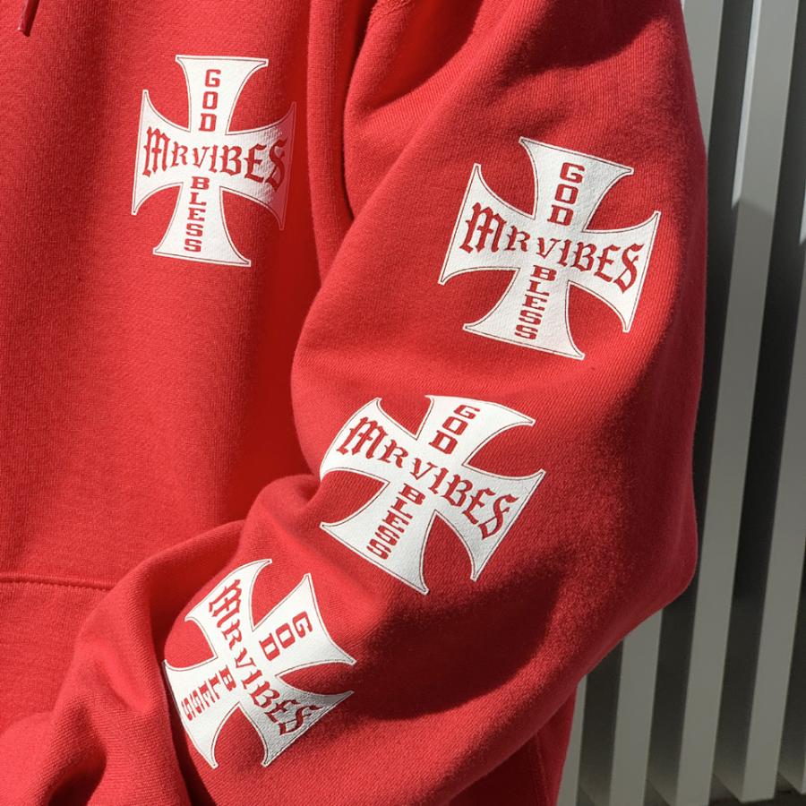 MRV by Mr.vibes パーカー フーディー IRON CROSS P/O HOODIE