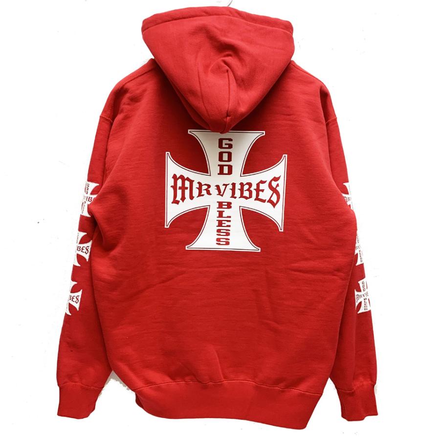 MRV by Mr.vibes パーカー フーディー IRON CROSS P/O HOODIE