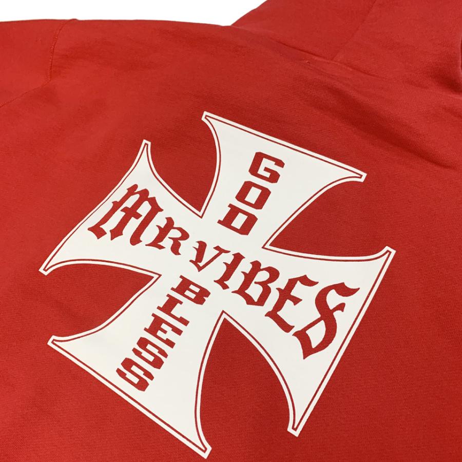 MRV by Mr.vibes パーカー フーディー IRON CROSS P/O HOODIE