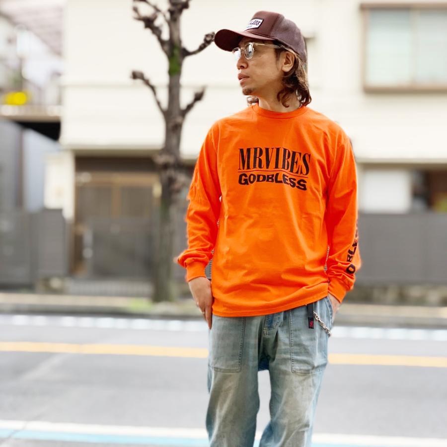 MRV by Mr.vibes ロンT Tシャツ NM GOD BLESS L/S Tee 長袖 オリジナル