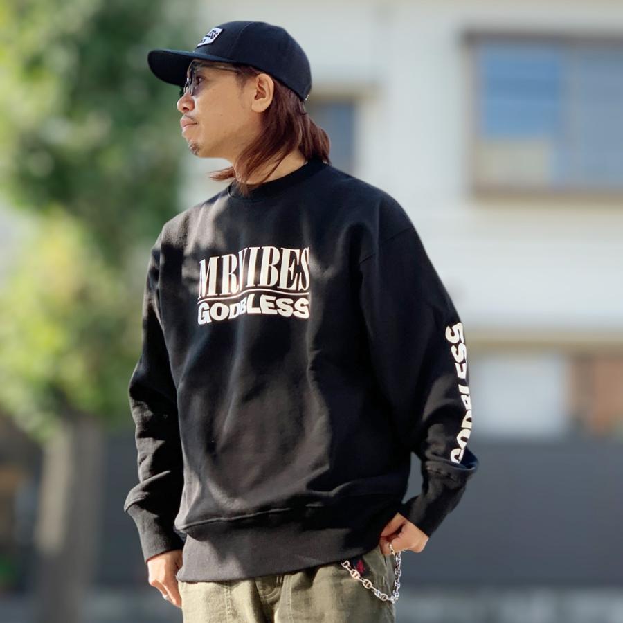 MRV by Mr.vibes 15.5oz クルースウェット NM GOD BLESS CREWNECK