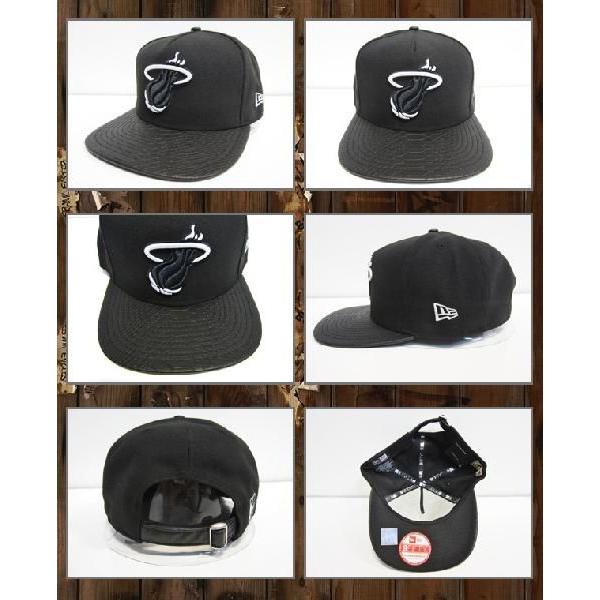 Miami Heat スナップバックキャップ 黒 Miami Heat New Era 9Seventy Perforated Stretch-Snap Hat - Black