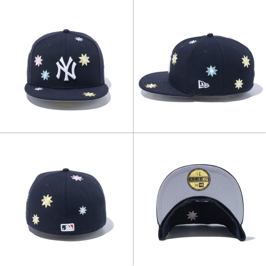 【美品レア☺︎】ニューエラ　NEW ERA キャップ　ネイビー　フラワー柄　フリー 美品レア☺︎】ニューエラ NEW ERA キャップ ネイビー フラワー