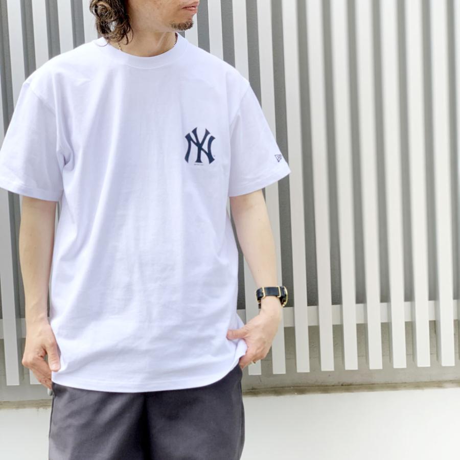 New Era メンズシャツ Mサイズ ホワイト 長袖 オーバーサイズド ヘビーウェイト コットン Tシャツ BLACK