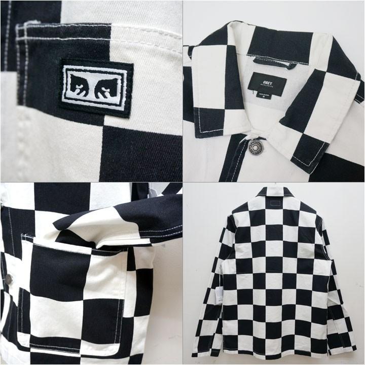 OBEY（オベイ） カバーオール HARD WORK LABOR JACKET チェッカー柄 