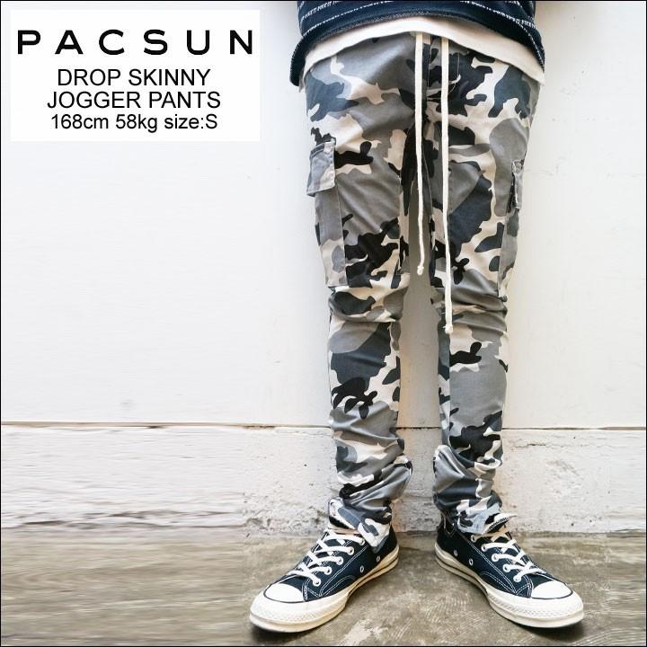 Pacsun drop skinny 2025 camo cargo jogger pants