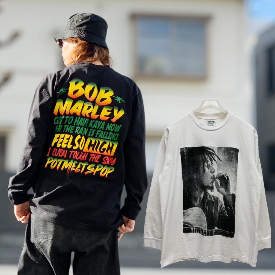 全2色 ポットミーツポップ POT MEETS POP ロンT Tシャツ Bob Marley I