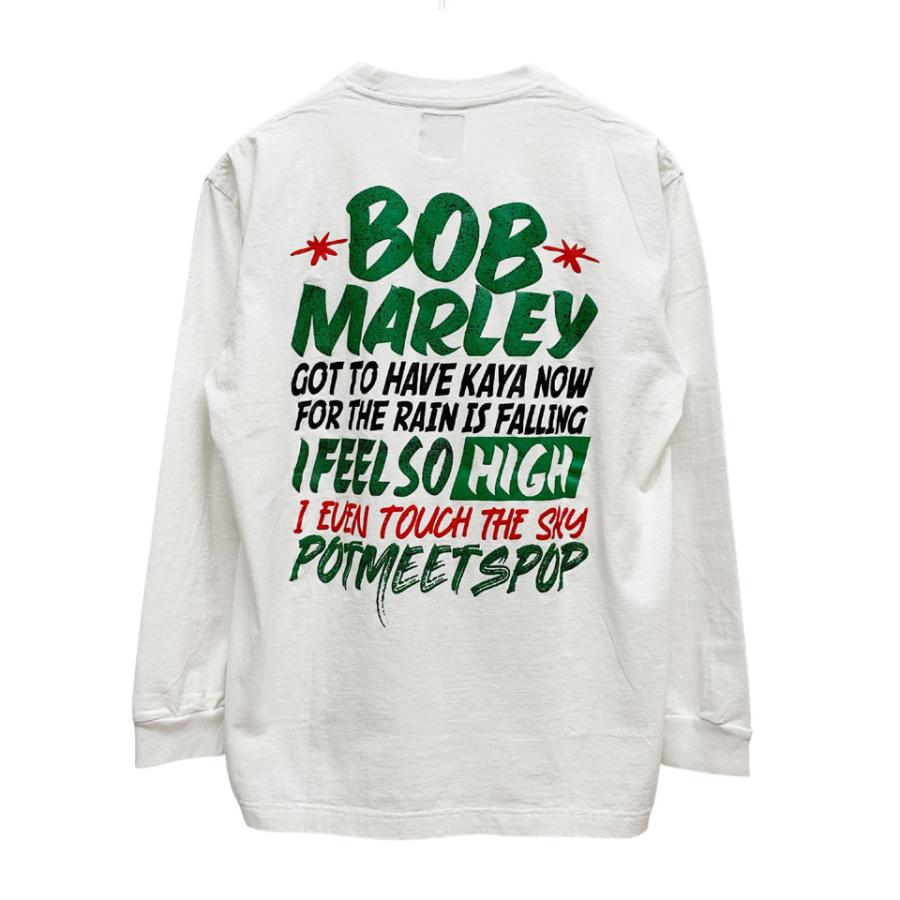 全2色 ポットミーツポップ POT MEETS POP ロンT Tシャツ Bob Marley I 