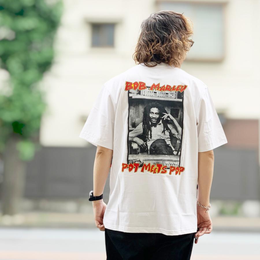 ポットミーツポップ POT MEETS POP Tシャツ Bob Marley UP RISING SS