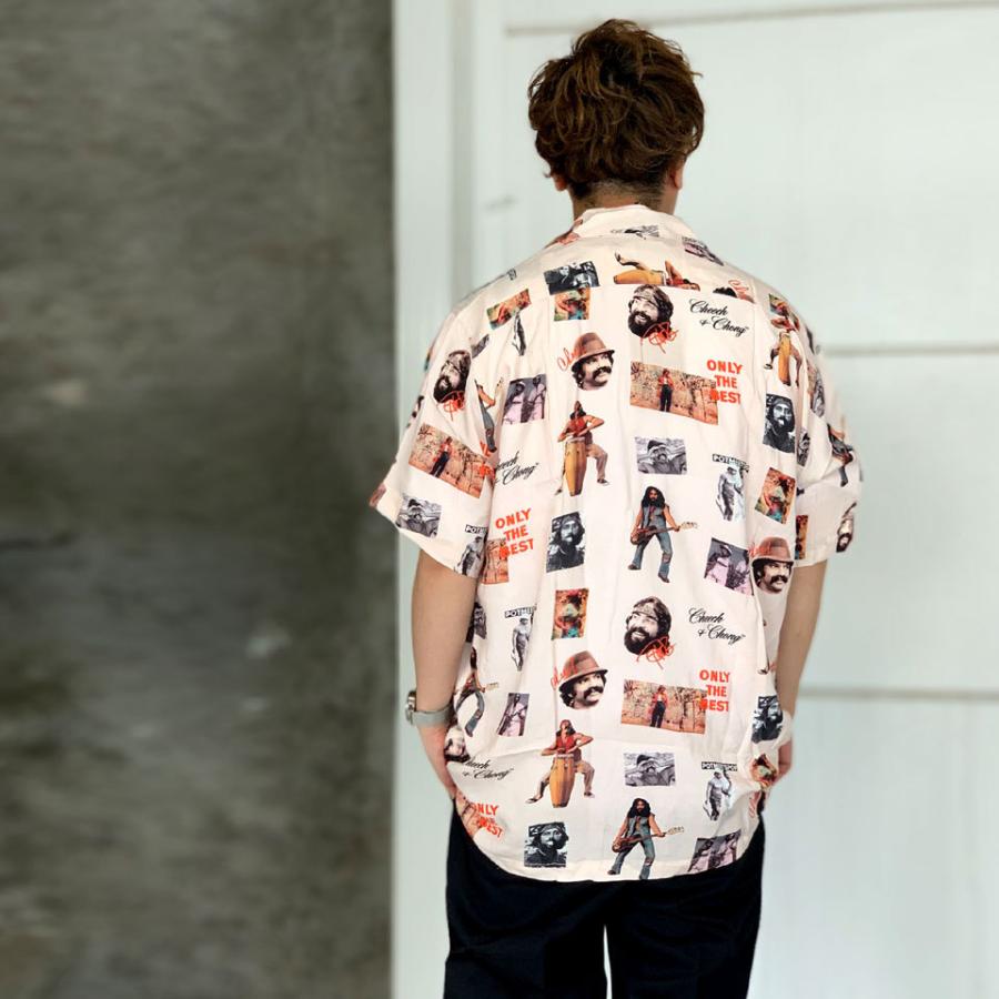 チーチョン× POTMEETSPOP 50周年コラボアロハシャツ Mサイズ 美品 POT MEETS POP×CHEECH AND CHONG / ONLY THE BEST ALOHA SHIRT