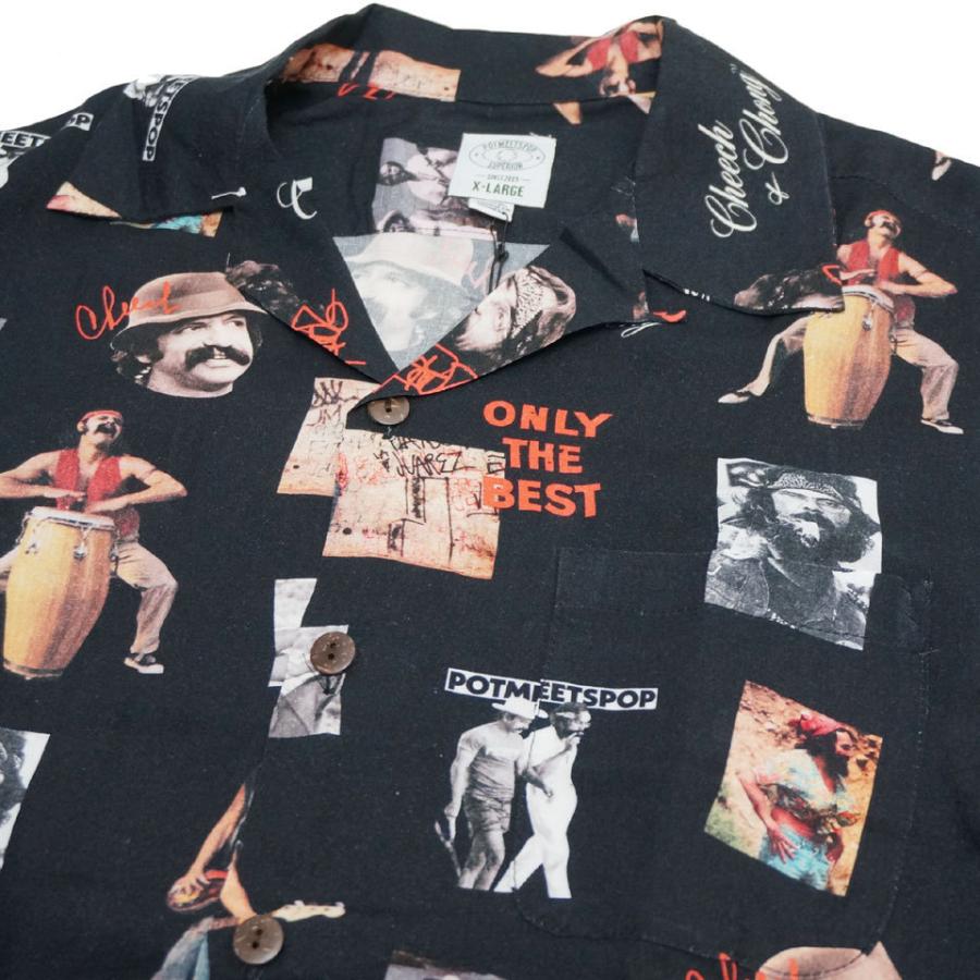 チーチョン× POTMEETSPOP 50周年コラボアロハシャツ Mサイズ 美品 POT MEETS POP×CHEECH AND CHONG / ONLY THE BEST ALOHA SHIRT