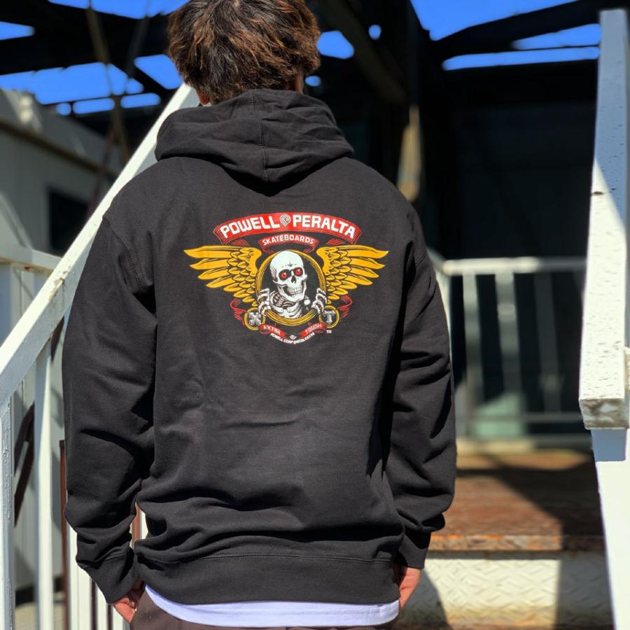 全2色 パウエルペラルタ POWELL PERALTA パーカー フーディー WINGED RIPPER P/O HOODIE スウェット ブラック ガンメタルヘザーグレー 黒 灰色｜mr-vibes｜05