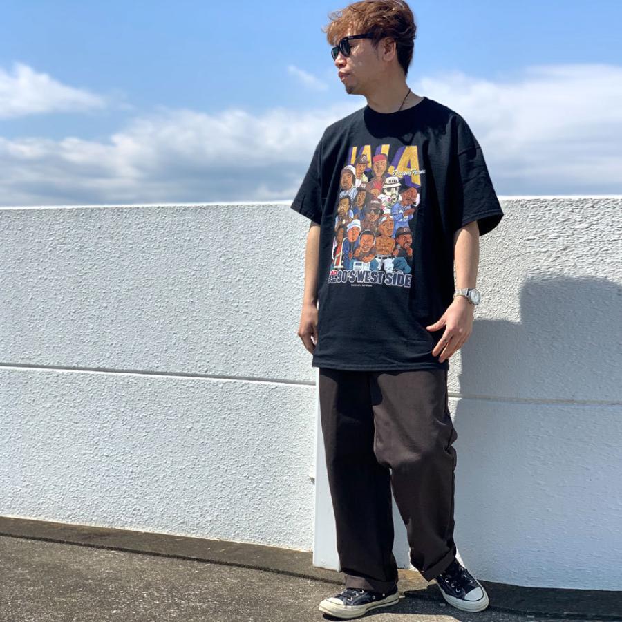 全3色 ラップアタック RAP ATTACK Tシャツ LA LA S/S Tee ロサンゼルス 西海岸 ラップTシャツ ホワイト 白 WHITE ブラック 黒 BLACK パープル 紫｜mr-vibes｜05