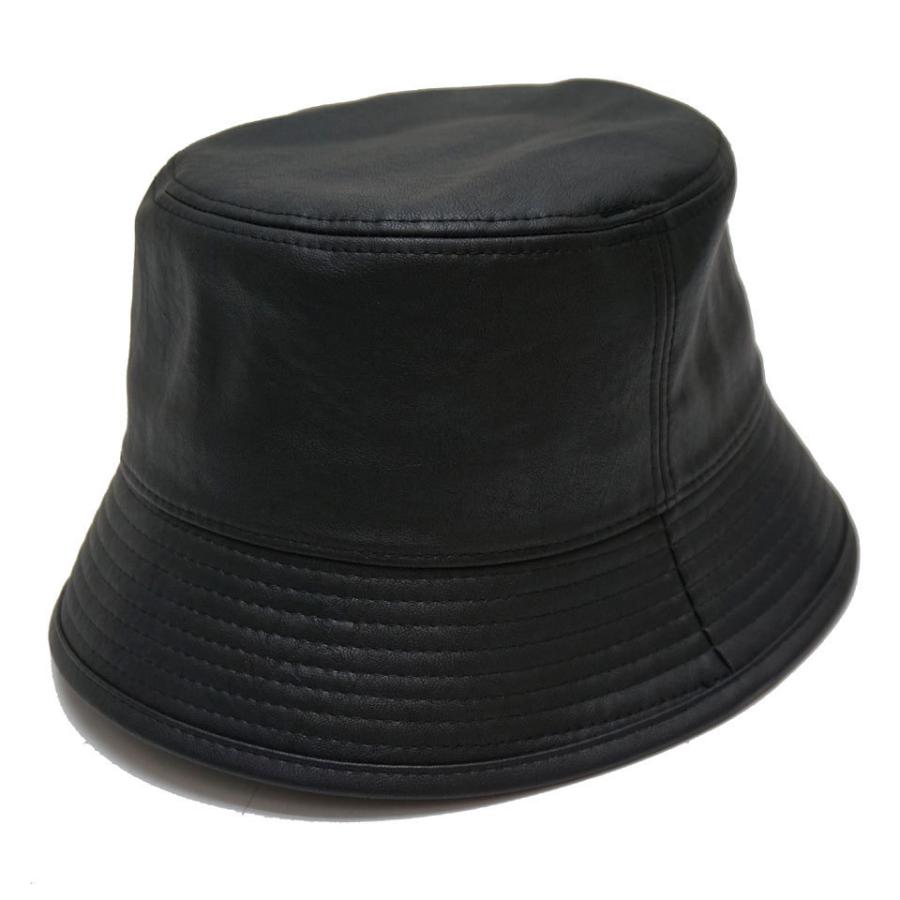 リニュー RE:NEW PUレザーバケットハット VEGAN BUCKET HAT バケット