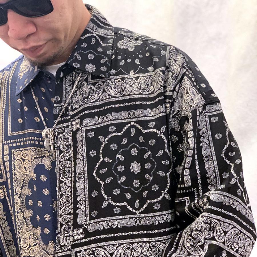 リニュー RE:NEW ペイズリーシャツ PAISLEY MULTI SHIRT バンダナ柄