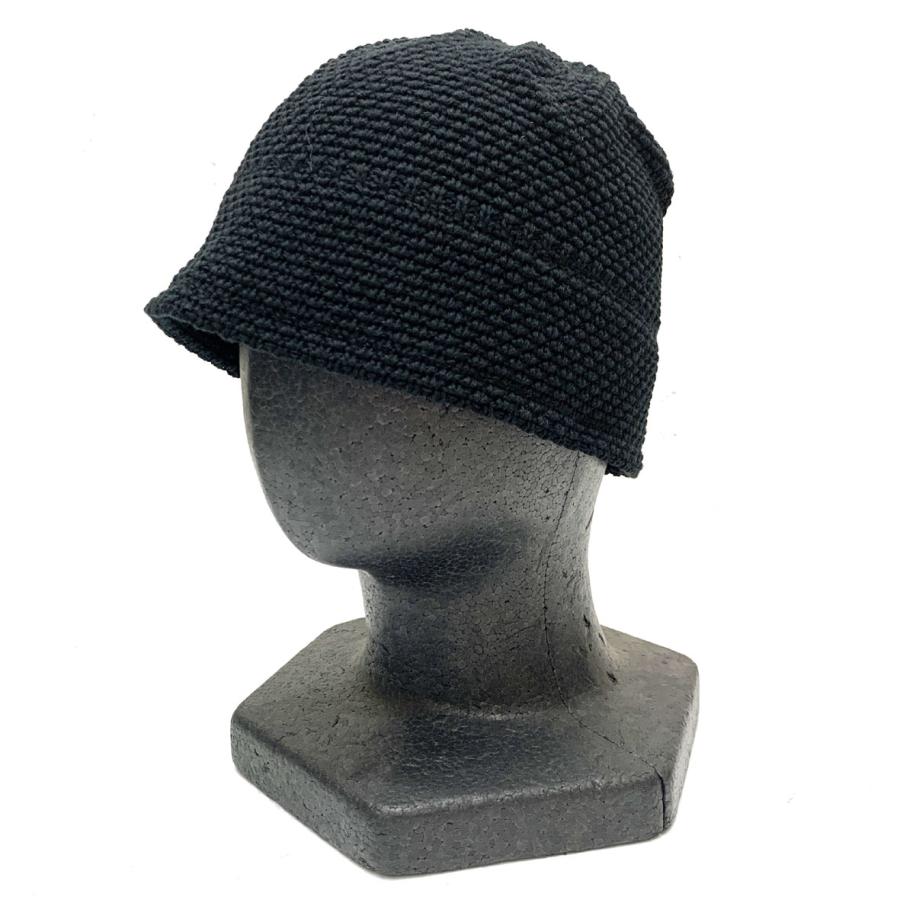 もも。Matin Kin ニットバケットハット 黒 新品未使用 可愛い miniministore バケットハット レディース 暖かい 秋冬