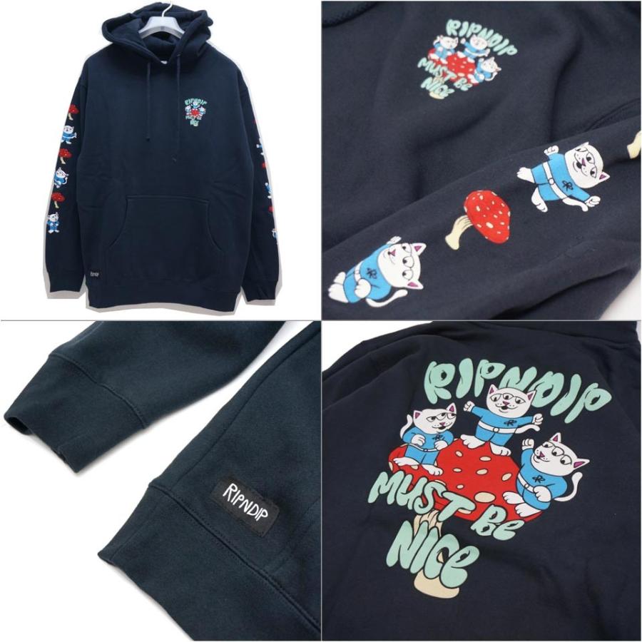 リップンディップ RIPNDIP パーカー ALIEN NERM HOODIE ネイビー 紺