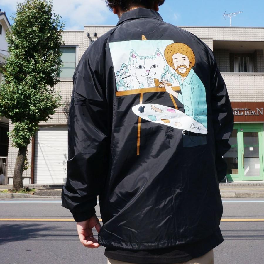 リップンディップ RIPNDIP コーチジャケット BEAUTIFUL MOUNTAIN COACHES JACKET ネコ 猫 ブラック 黒  BLACK : ripndip2027 : Mr-vibes - 通販 - Yahoo!ショッピング