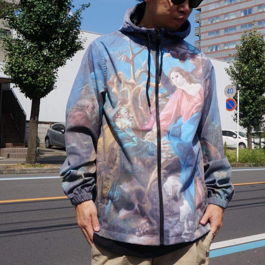 RIPNDIP 猫プリント ナイロンジャケット