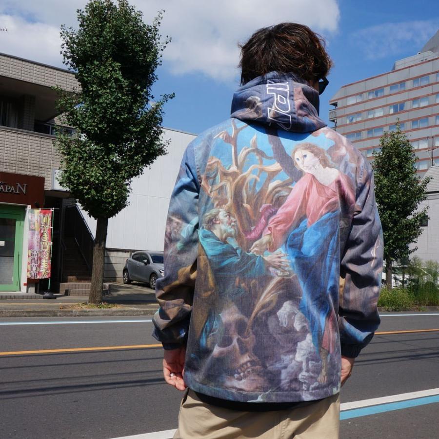 リップンディップ RIPNDIP ナイロンジャケット マウンテンパーカー MAJESTIC HOODED COACHES JACKET ネコ 猫 マルチ