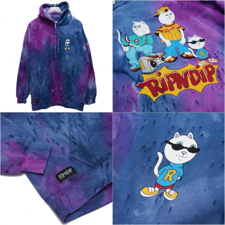 リップンディップ RIPNDIP パーカー NERM AND THE GANG HOODIE フーディー スウェット ネコ 猫 パープル 紫