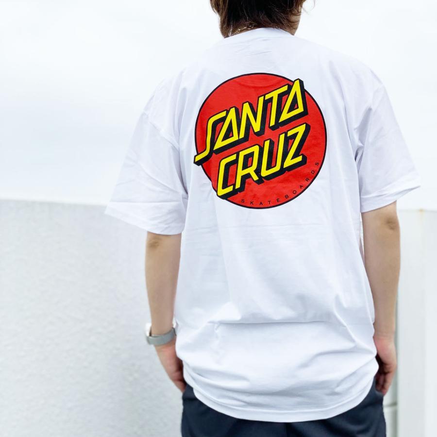 全2色 サンタクルーズ SANTA CRUZ サンタクルズ Tシャツ CLASSIC DOT S/S Tee 半袖  クラシックドット 定番ロゴ ホワイト ブラック 白 黒 WHITE BLACK｜mr-vibes