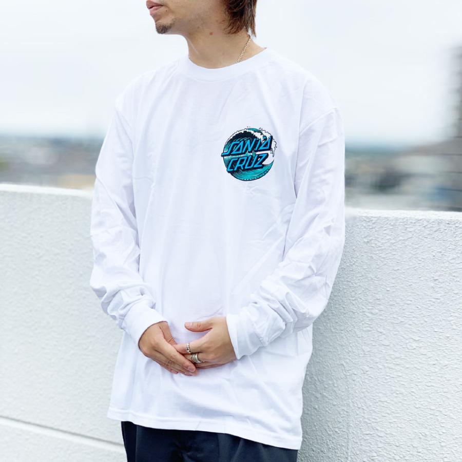 SANTA CRUZ Wave Dot サンタクルーズ ロンT 白M SANTA CRUZ 全2