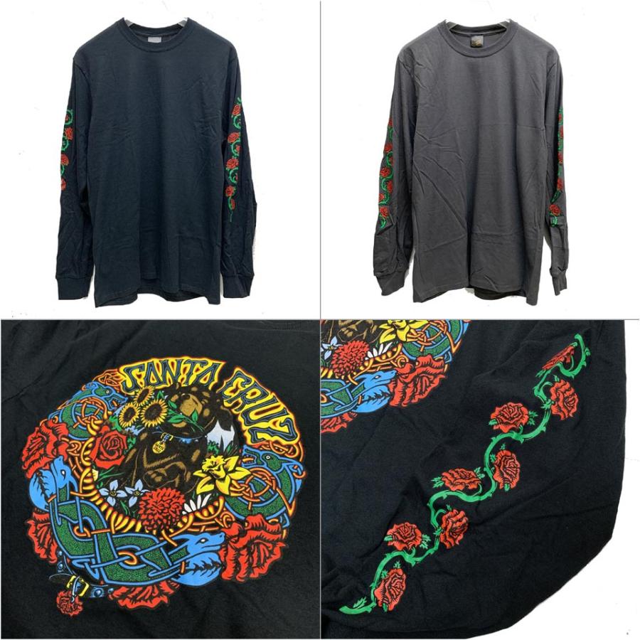梅*し様 Santa Cruz サンデザイン Tシャツ ブラック SANTA CRUZ 全2色 サンタクルーズ サンタクルズ ロンT Tシャツ