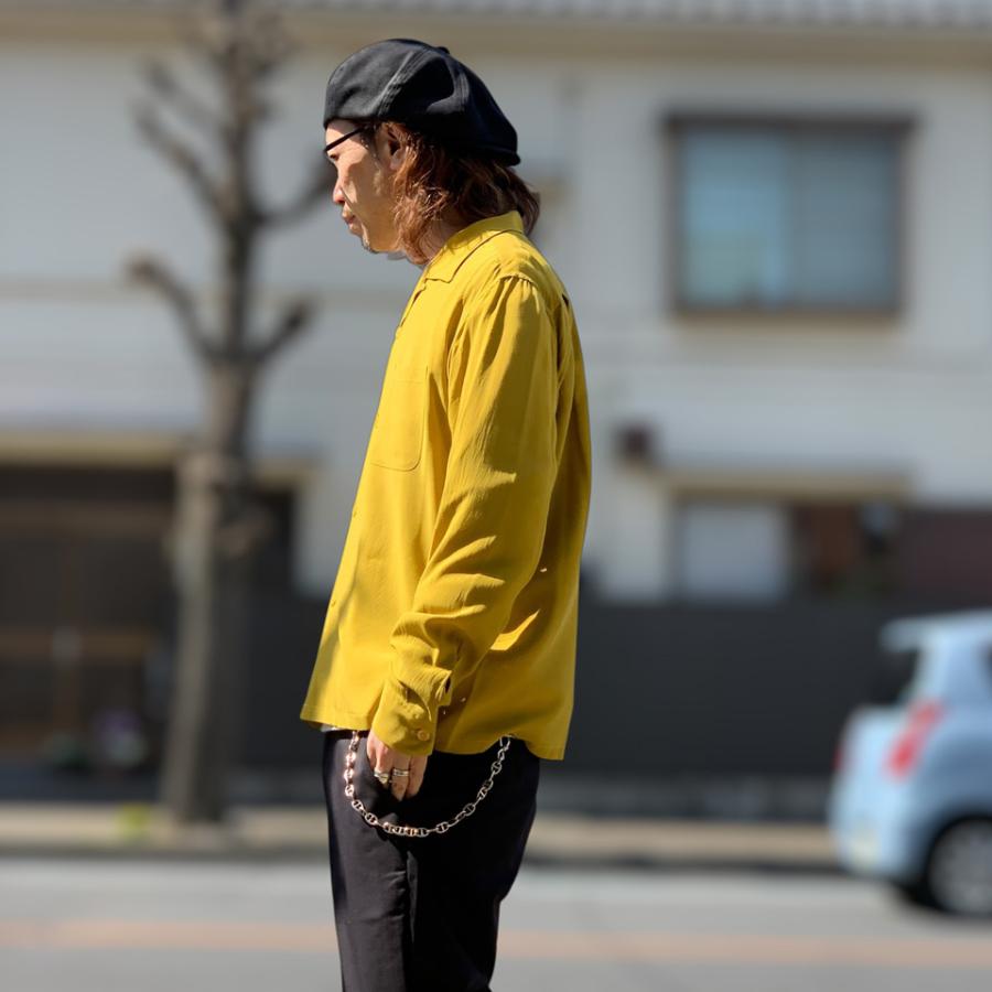 Style Eyes スタイルアイズ　XL 黄色　レーヨン　ボーリングシャツ STYLE EYES（スタイルアイズ） 全2色 レーヨンシャツ ボウリングシャツ
