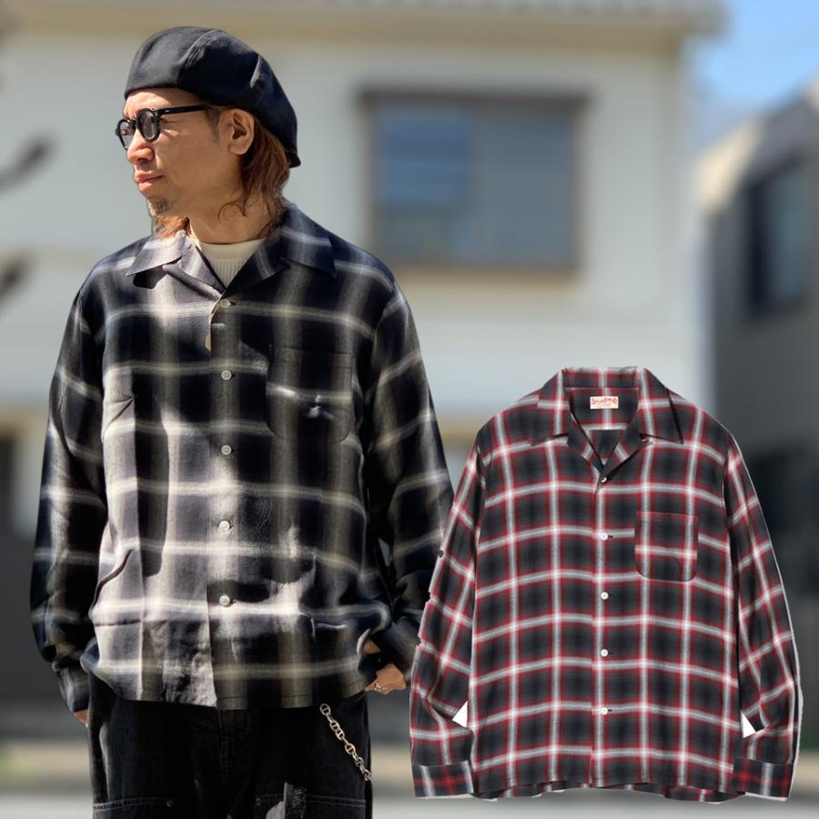 SUGAR CANE 全2色 シュガーケーン オンブレチェックシャツ RAYON OMBRE