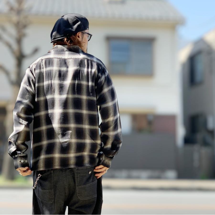 SUGAR CANE 全2色 シュガーケーン オンブレチェックシャツ RAYON OMBRE