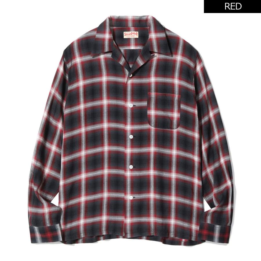 SUGAR CANE 全2色 シュガーケーン オンブレチェックシャツ RAYON OMBRE