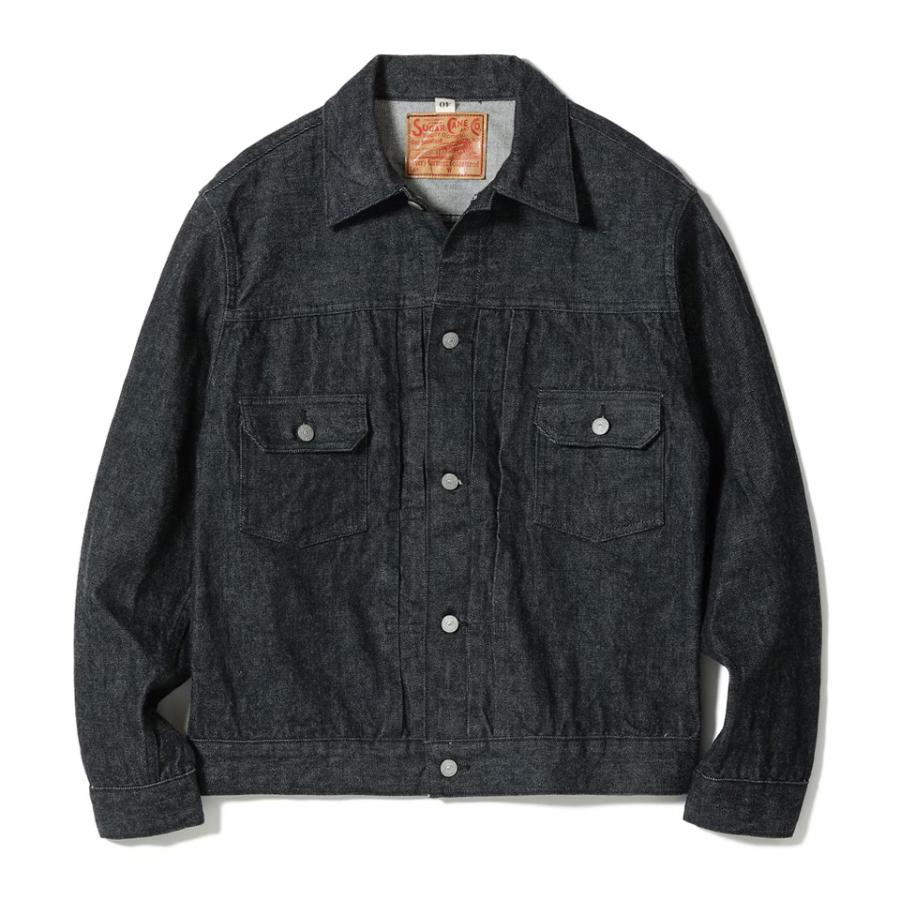ロコ⭐︎Sugar Cane デニムジャケット サイズ38 SUGAR CANE シュガーケーン デニムジャケット Gジャン 14.25oz. BLACK