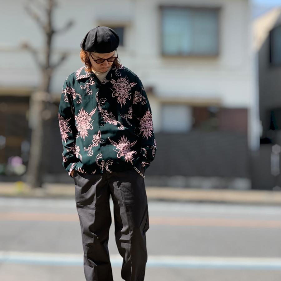 SUN SURF アロハシャツ 黒 レーヨン SUN SURF サンサーフ アロハシャツ ハワイアンシャツ HAWAIIAN RAYON L