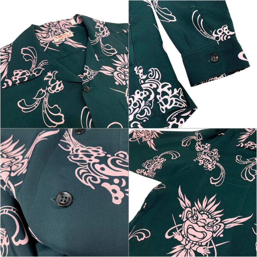SUN SURF アロハシャツ 長袖 Mサイズ SUN SURF サンサーフ アロハシャツ ハワイアンシャツ HAWAIIAN RAYON L