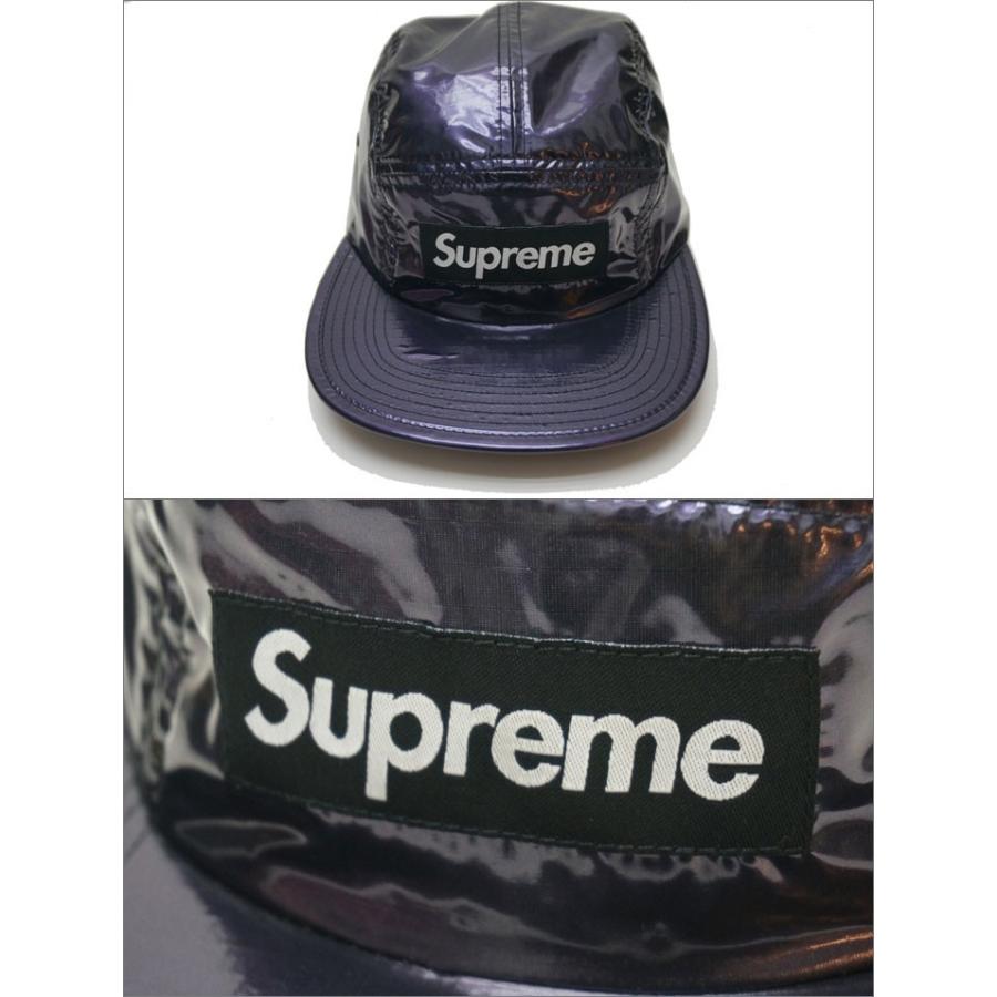 SUPREME シュプリーム キャップ GLOSSY RIPSTOP CAMP CAP ブラック 黒 BLACK｜mr-vibes｜02